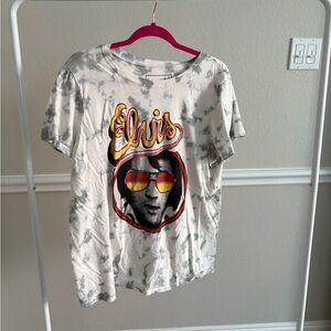 Torrid Size 2 (18/20) Gray Tie-Dye Elvis Graphic Tee